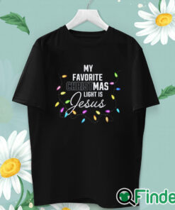 unisex T shirt My Favorite Christmas Light is Jesus John 8 12 Long Sleeve Shirt