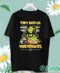 unisex T shirt They Hate Us Because Ain't Us Michigan Wolverines The Grinch Christmas Shirt