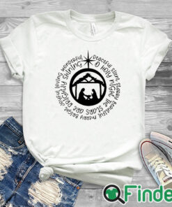 white T shirt Christmas Nativity Scene Shirt
