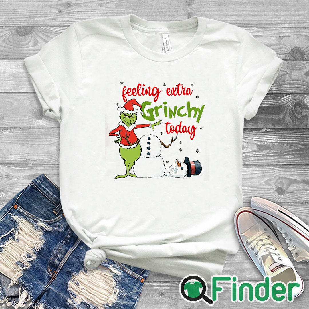 white T shirt Grinch Feeling Extra Grinchy Today Shirt white T shirt Grinch Feeling Extra Grinchy Today Shirt