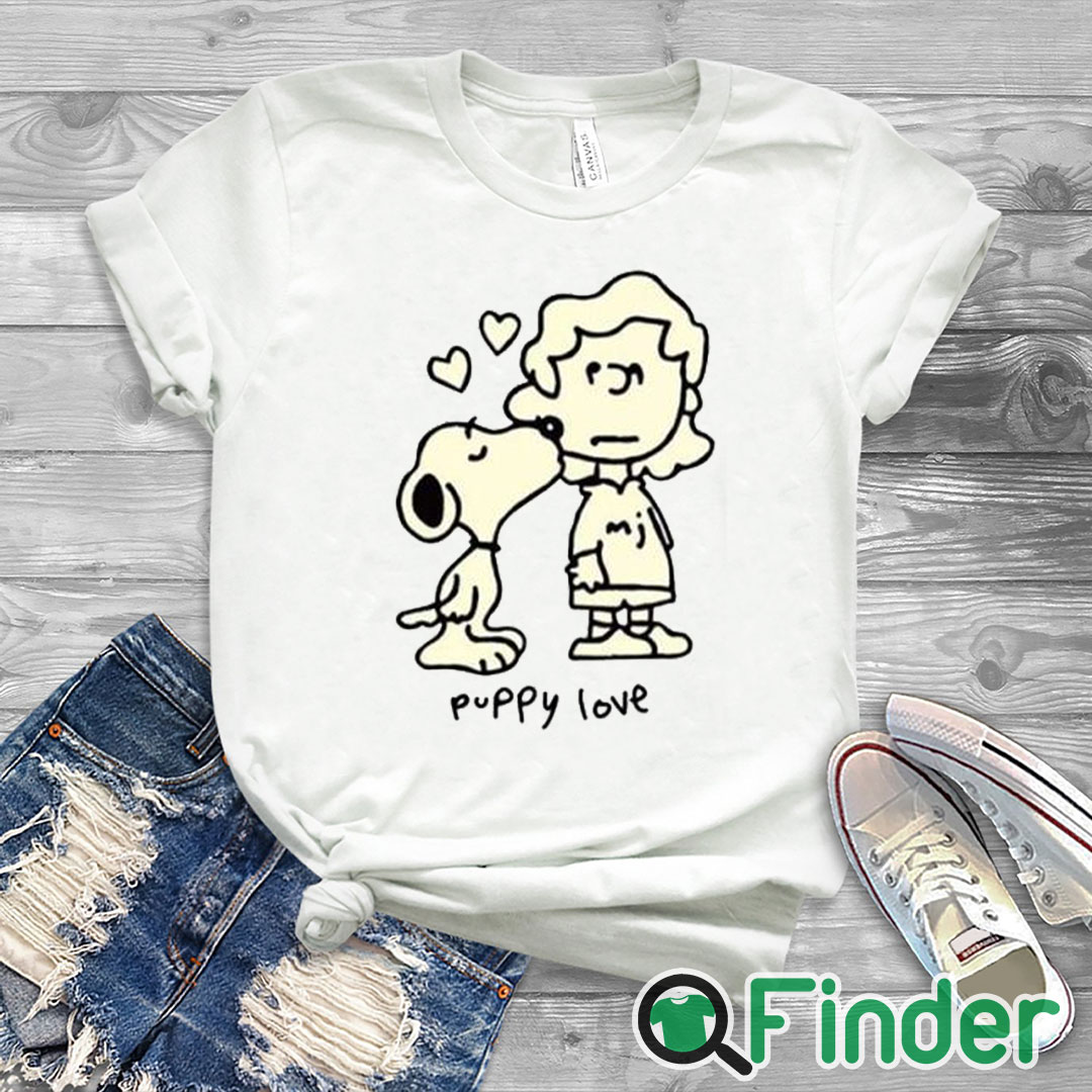 white T shirt Mom Jeans Snoopy Puppy Love Shirt white T shirt Mom Jeans Snoopy Puppy Love Shirt
