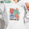 white hoodie Festive As Fuck Retro Christmas Sweatshirt