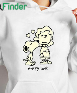 white hoodie Mom Jeans Snoopy Puppy Love Shirt
