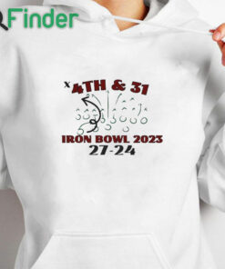 white hoodie Official alabama crimson tide 4th & 31 iron bowl shirt