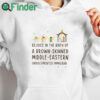 white hoodie Rejoice In The Birth Of A Brown Skinned Middle Eastern Undocumented Immigrant Shirt
