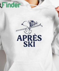 white hoodie Snoopy Après Ski Shirt