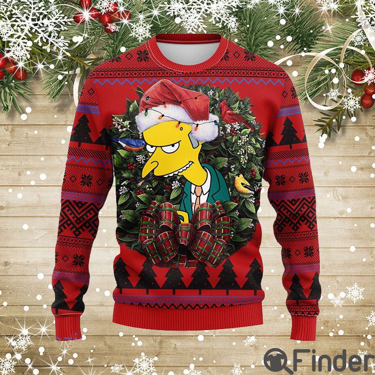 Charles Montgomery Burns Simpsons Mc Ugly Christmas Sweater Charles Montgomery Burns Simpsons Mc Ugly Christmas Sweater