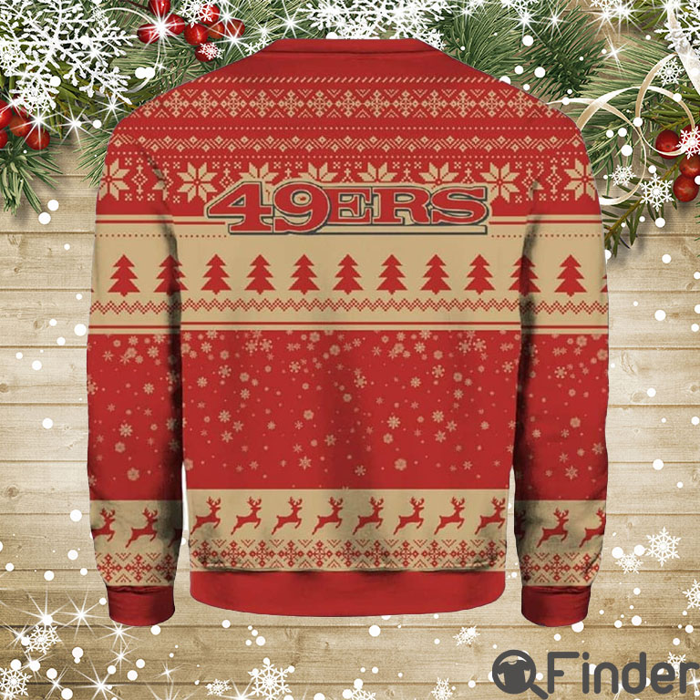 Grnch 49ers Santa Hat Ugly Christmas Sweater Hoodie Grnch 49ers Santa Hat Ugly Christmas Sweater Hoodie
