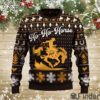 Ho Ho Horse Saddle Bronc Riding Christmas Ugly Sweater
