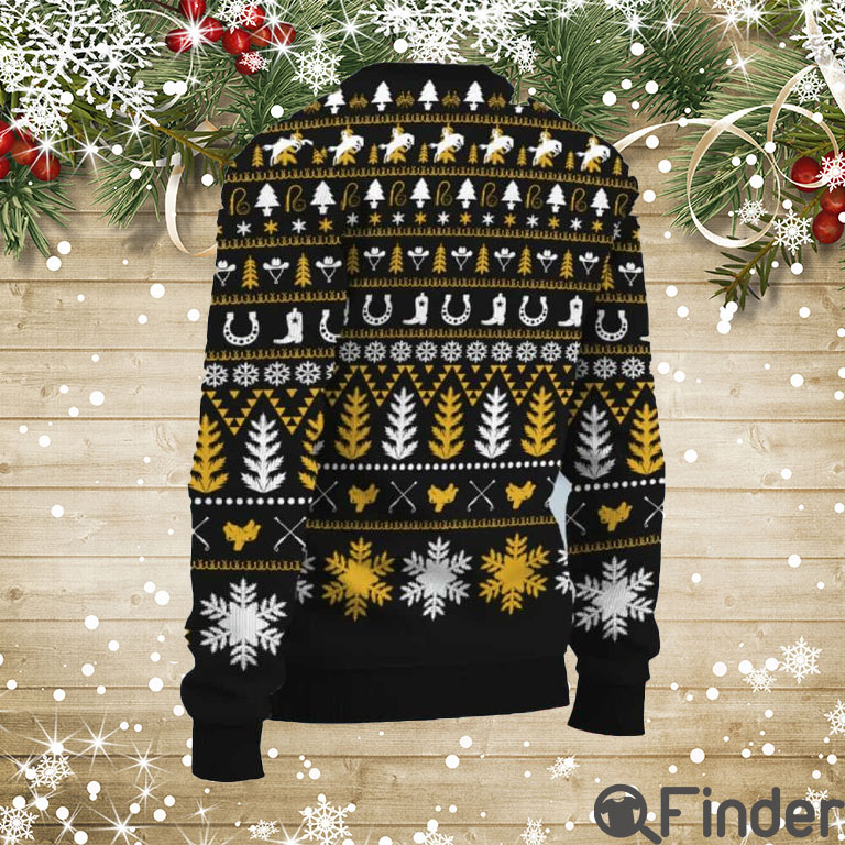 Ho Ho Horse Saddle Bronc Riding Christmas Ugly Sweaters Ho Ho Horse Saddle Bronc Riding Christmas Ugly Sweaters