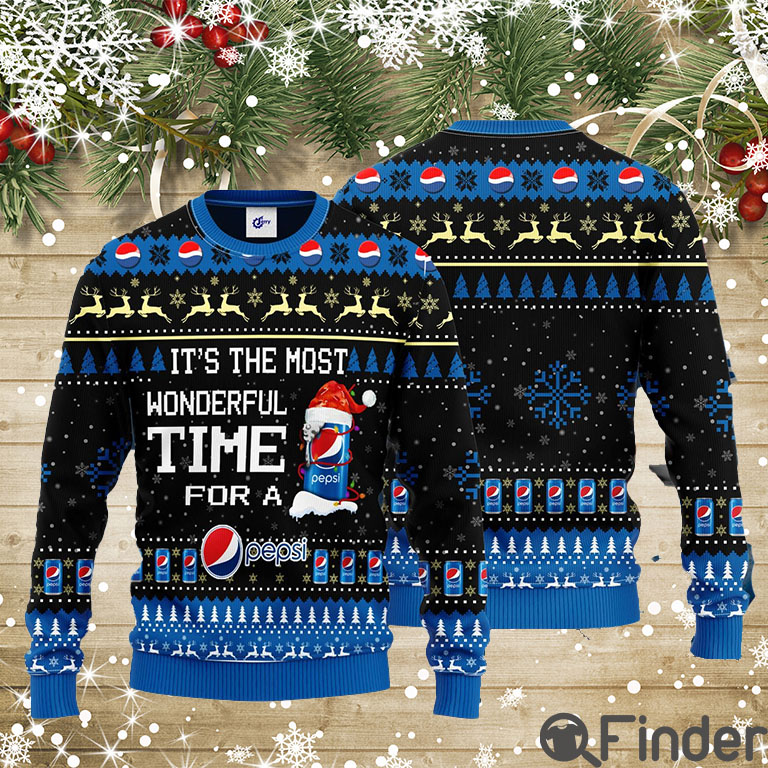 It's The Most Wonderful Time For A Pepsi Ugly Christmas Sweater It's The Most Wonderful Time For A Pepsi Ugly Christmas Sweater