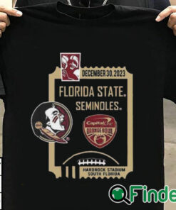 T shirt black December 30,2023 Florida State Seminoles Capital One Orange Bowl Shirt