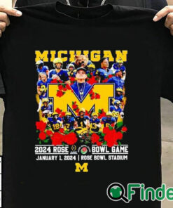 T shirt black Michigan 2024 Rose Bowl Game January 1 2024 Bowl Season 2023 2024 Shirt