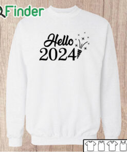 Unisex Sweatshirt Hello 2024 Happy New Years Sweatshirt Happy New Year 2024