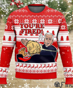 You’re Fired Joe Biden Slaps Donald Trump Ugly Christmas Sweater