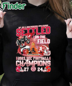 black hoodie 2023 SEC Champions Alabama Football Alabama 27 24 Georgia Shirt