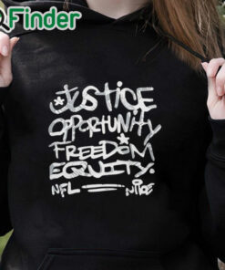 black hoodie Inspire Change Justice Opportunity Equity Freedom 2023 Shirt