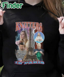 black hoodie Knitters In Paris Shirt
