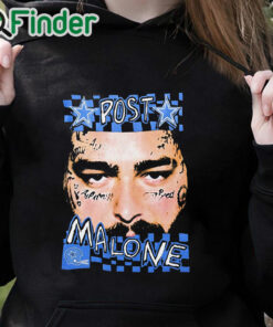 black hoodie Post Malone x Dallas Cowboys photo shirt