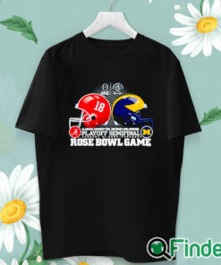 unisex T shirt Alabama Crimson Tide vs. Michigan Wolverines Playoff Semifinal 2024 Rose bowl game shirt