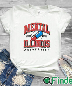 white T shirt Mental Illinois University Sweatshirt