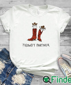 white T shirt Meowdy Partner Shirt