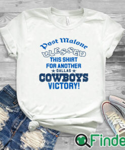white T shirt Post Malone loves the Dallas Cowboys Unisex shirt