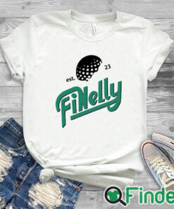 white T shirt Tony Finau Nelly Korda Golf Finelly Est.23 T Shirt