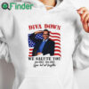 white hoodie Diva Down We Salute You George Santos Shirt