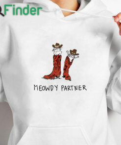 white hoodie Meowdy Partner Shirt