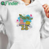 white hoodie Spongebob I Thought Of Something Funnier Than 24 25th Birthday Unisex Shirt