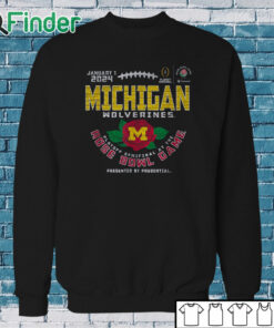 Sweatshirt Michigan Wolverines 2024 CFP Semi Rose Bowl Vintage Flower T Shirt