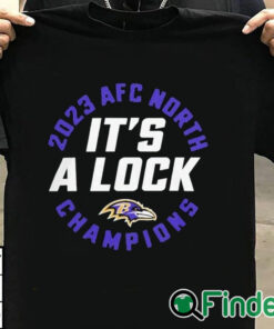 T shirt black 2023 AFC North Champions It's A Lock Ravens Shirt