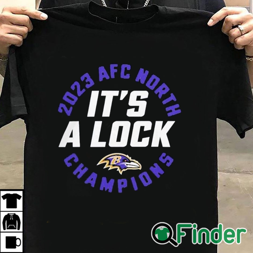 T shirt black 2023 AFC North Champions It's A Lock Ravens Shirt T shirt black 2023 AFC North Champions It's A Lock Ravens Shirt