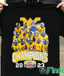 T shirt black Duke's Mayo Bowl Champions West Virginia Mountaineers 2023 shirt