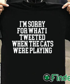 T shirt black I'm Sorry For What I Tweeted When The Cats Were Playing Shirt