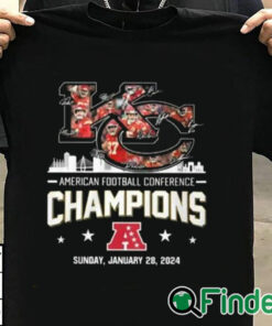 T shirt black KC Chiefs AFC CHAMPIONS 2023 2024 Signature Shirt