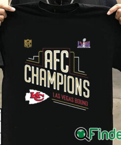 T shirt black Kansas City Chiefs AFC Champions 2024 Super Bowl LVIII Las Vegas Bound Logo Classic T Shirt