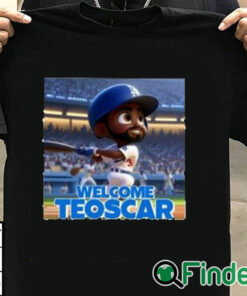 T shirt black LA Dodgers Chibi Welcome Teoscar Shirt