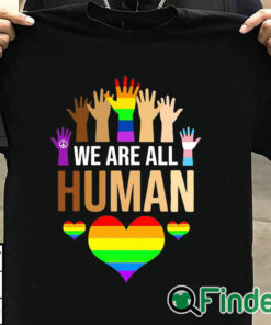 T shirt black LGBT We Are All Human T Shirt