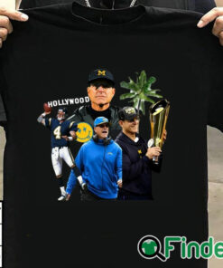 T shirt black La Fully Bolted Harbaugh Hollywood Shirt