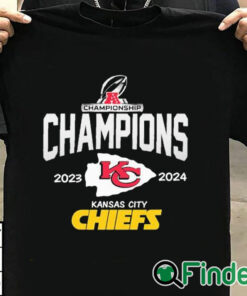 T shirt black Official AFC Champions 2023 2024 Kansas City Chiefs Super Bowl LVIII shirt