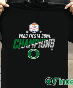 T shirt black Oregon Ducks 2024 Vrbo Fiesta Bowl Champions Shirt