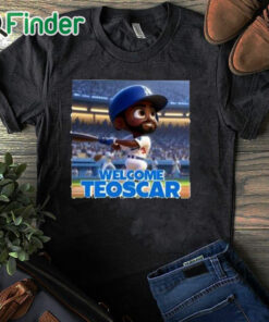 black T shirt LA Dodgers Chibi Welcome Teoscar Shirt