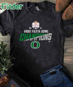 black T shirt Oregon Ducks 2024 Vrbo Fiesta Bowl Champions Shirt