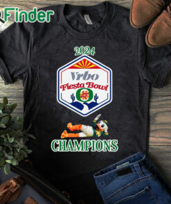 black T shirt Oregon Ducks 2024 Vrbo Fiesta Bowl champions T shirt