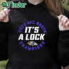black hoodie 2023 AFC North Champions It's A Lock Ravens Shirt