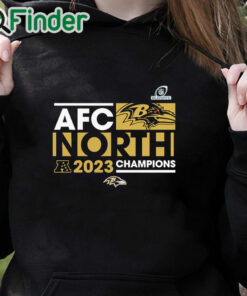 black hoodie AFC North Division Baltimore Ravens 2023 Champions shirt