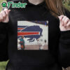 black hoodie Brian Cox Finger Shirt