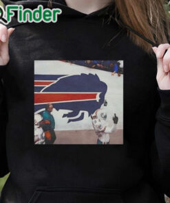black hoodie Brian Cox Finger Shirt